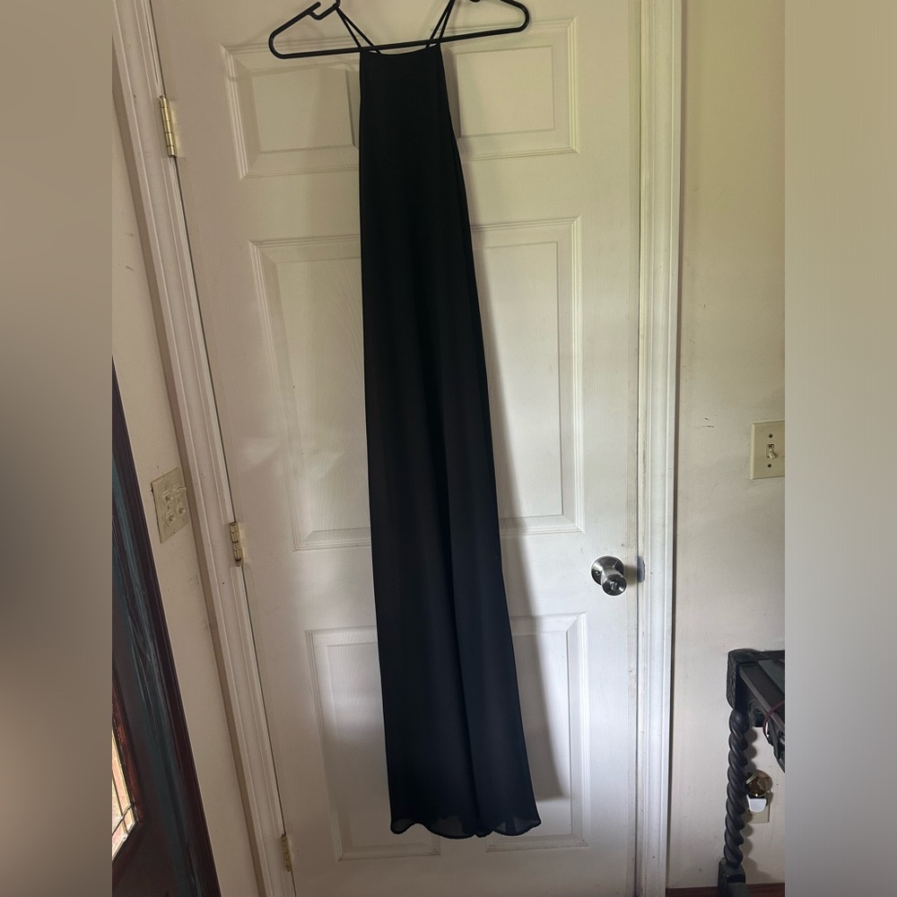 Show me your Mumu black double slit maxi dress women’s size small